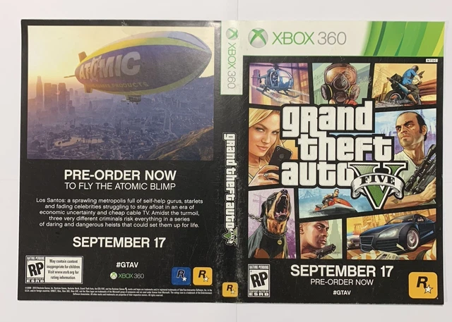 PRE-ORDER GTA Cover Art Promo Display Only Artwork 2013 GameStop
