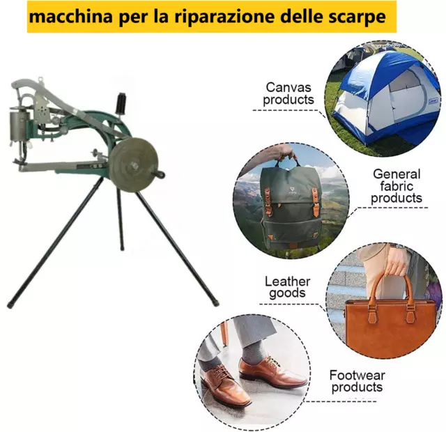 Macchina da per Cucire Meccanica per Manuale Calzolaio Pelle Scarpa Giacca.