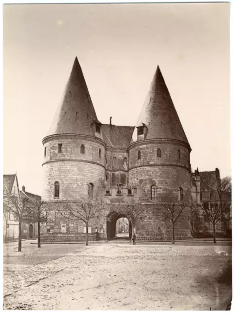 France, Beauvais, le palais de Justice  vintage albumen print Tirage albumin