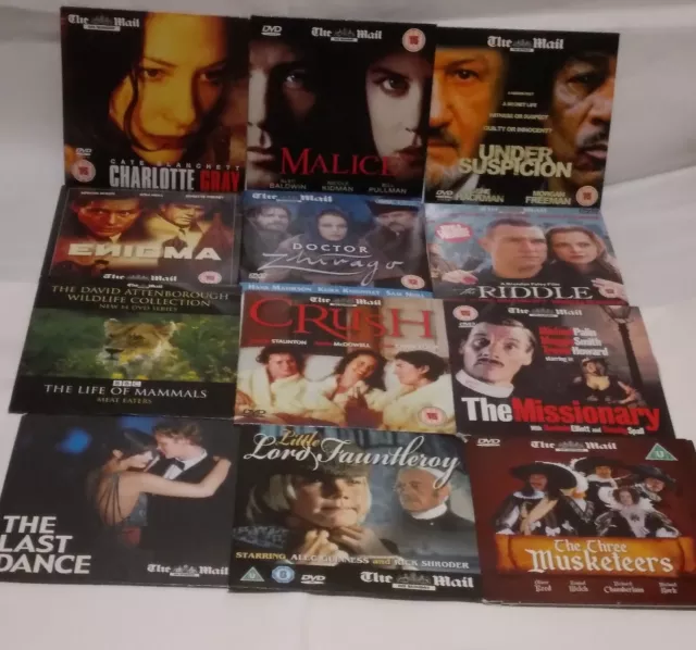 Job Lot Bundle 12 dvds Promo Newspaper Free Giveaways Films Music