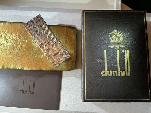 Dunhill Rollagas Briquet vintage des années 1970 - Design florentin argenté