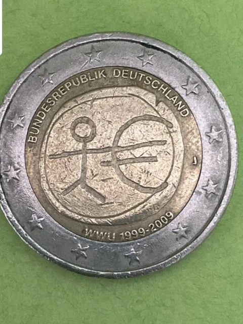 Seltene 2 Euro Münze Strichmännchen Wert SELTENE 2 EURO münze Strichmännchen Fehlprägung one 1999-2009 EUR 900