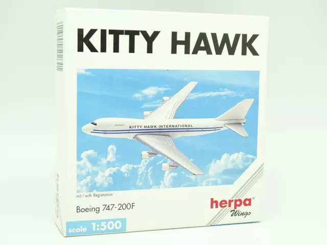 Herpa Aircraft Airlines 1/500 - Boeing 747 200F Kitty Hawk