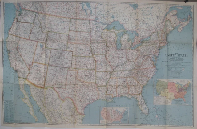 LARGE FORMAT 1940 ROAD Map UNITED - Large Format 1940 Road Map UNITED STATES Route 66.webp