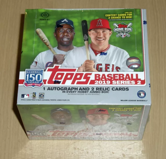 Topps Baseball 2019 Series 2 Jumbo Box Factory Sealed 10 Packs Of 46 Cards