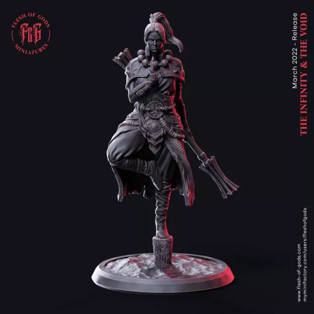 FEMALE HUMAN MONK Miniature 28mm 32mm Dungeon Dragons D&D RPG $11.99 
