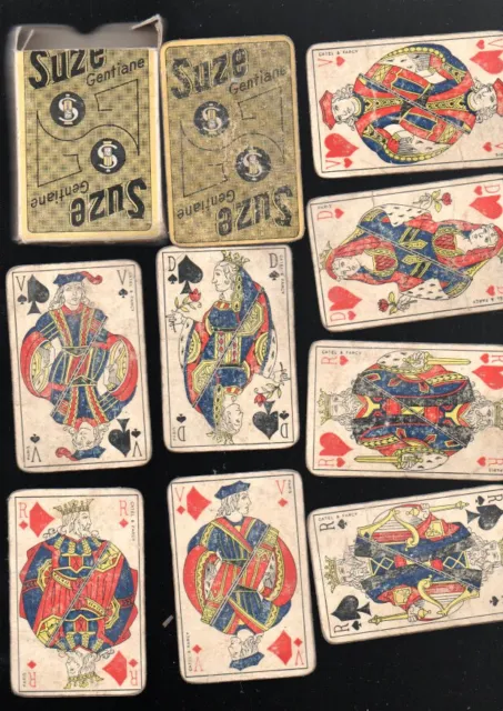 très ancien jeu de 32 cartes publicitaire SUZE à la gentiane pub collection rare