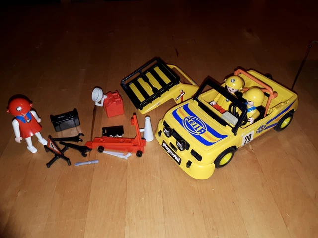 PLAYMOBIL vintage course rallye voiture pilotes accessoires set 3524 de 1980