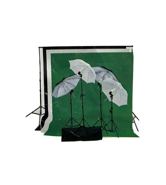 Green Screen And Umbrella Lighting Kit