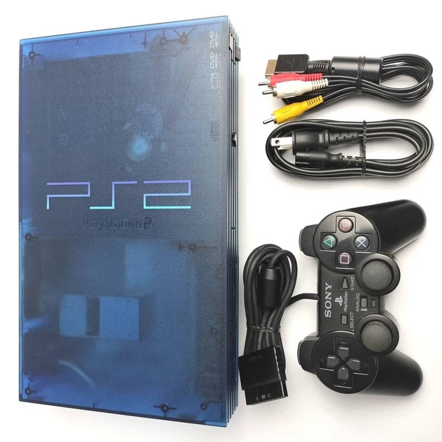 PS2 SCPH-37000 オーシャンブルー 本体 メモリー リモコン付き