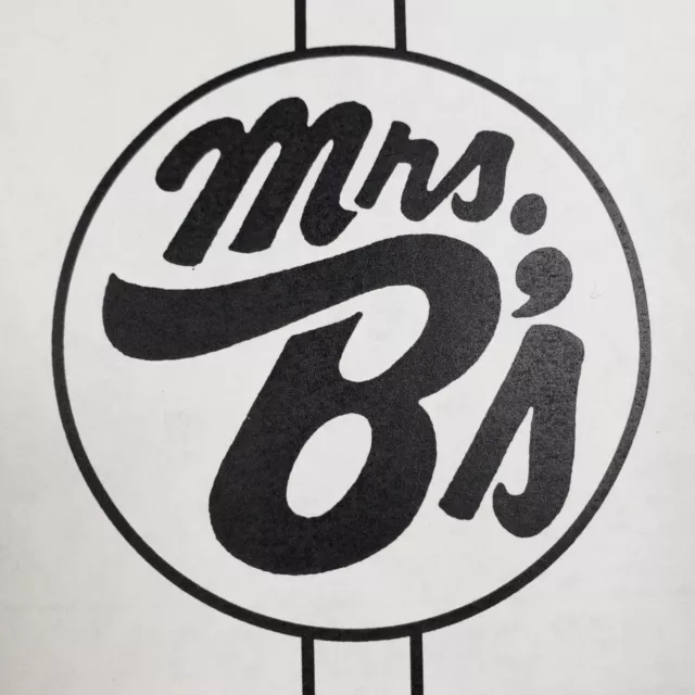 Mrs B’s Pizza Snack Bar Sault Ste Marie Ontario Paper Menu Defunct Restaurant c2