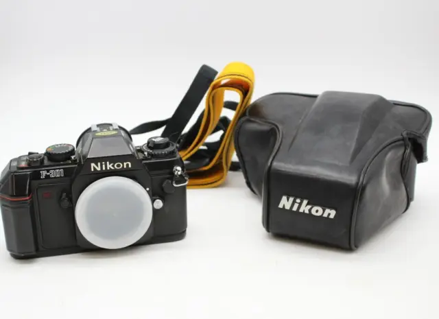 F Vintage Boxed Nikon F-301 SLR Body Only Film Camera W/ Semi-Soft Case & Strap