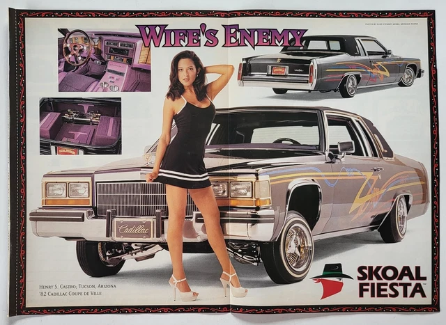 1996 Lowrider Centerfold 82 Cadillac Coupe De Ville Tucson AZ Vintage Print Ad