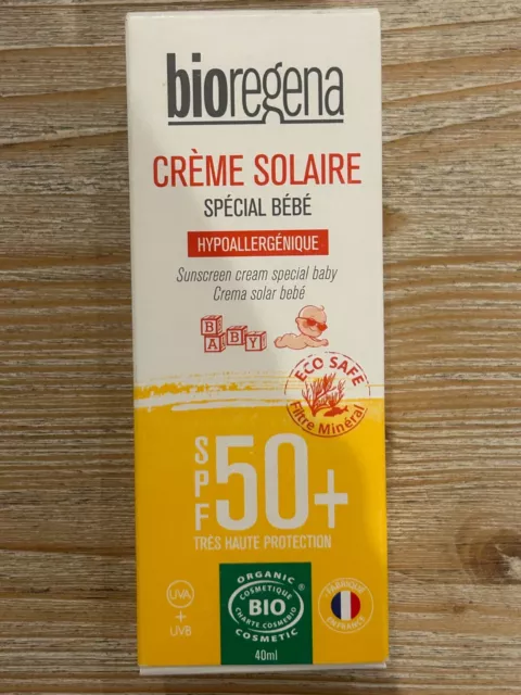 Crème Solaire Bébé Bio SPF50+ 40 ml