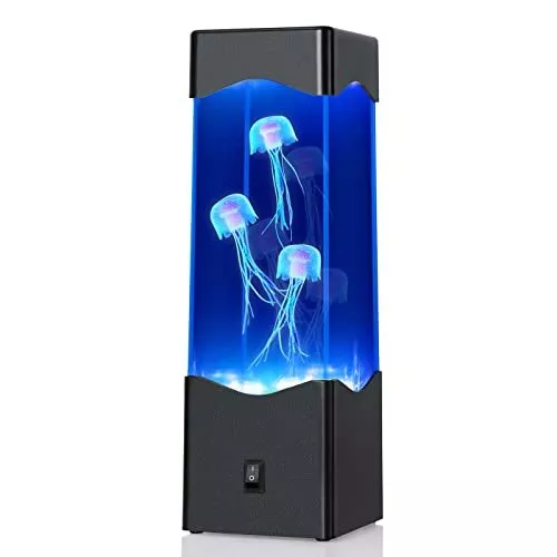 Gifts for Adults Kids Multi-Color Jellyfish Lava Lamps USB Powered Aquarium N...