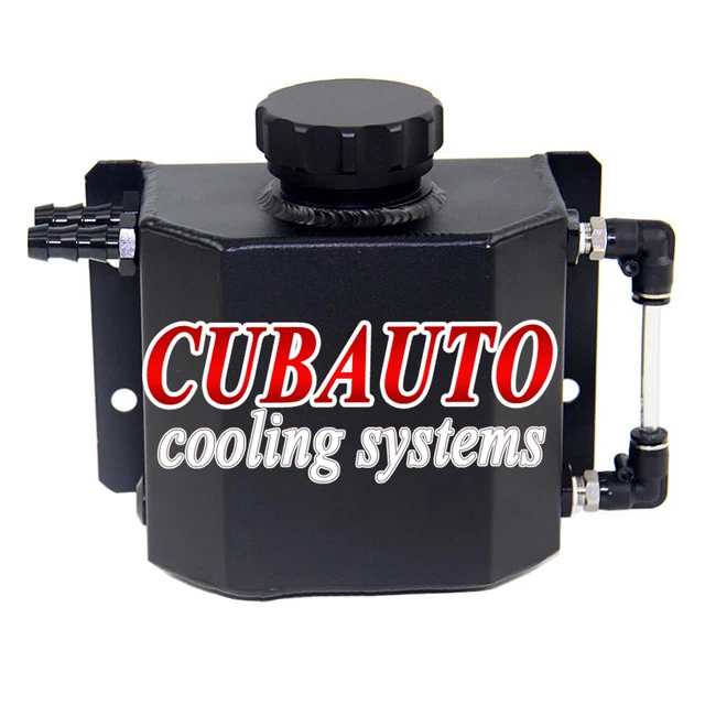 BLACK RADIATOR COOLANT Overflow Bottle Recovery Water Tank Reservoir