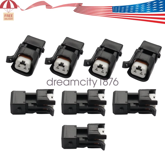 8Pcs Fuel injector connector adapter EV1 to EV6 EV14 LSX LT1 LS1 LS2 LS3 US