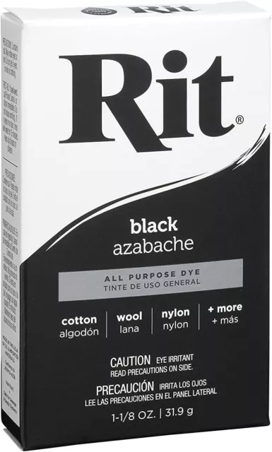 Black Fabric Dye Rit Clothes All Purpose Powder AU