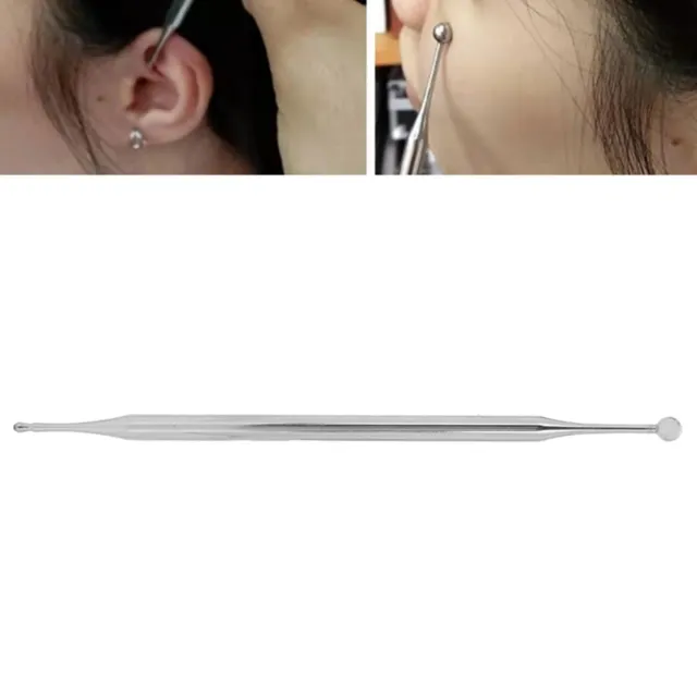 Dual Head Ear Acupuncture Body Point Probe Stainless Steel Massage Tool FS1