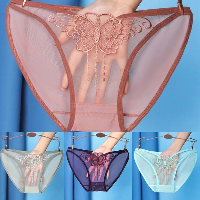 Damen Höschen bequem Spitze großes Netz Höschen nahtlos durchsichtig Größe