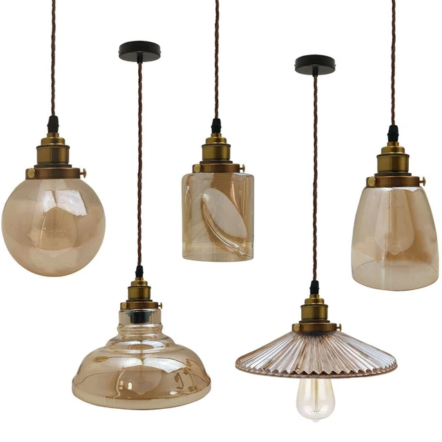 Suspension de lampe en verre de style rétro industriel plafonniers suspendus