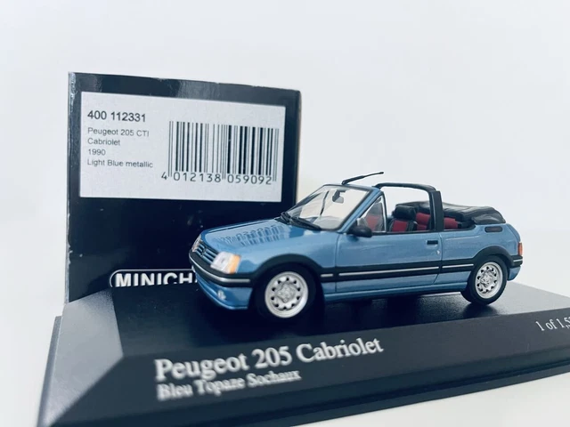 Maxichamps 1:43 - 1 - Cabriolet miniature - Peugeot 205 CTI - 1990 - Éd