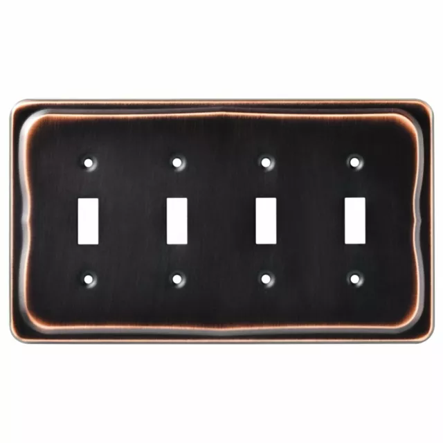 Quad Switch Plate Bronze Copper Tenley 144409 2