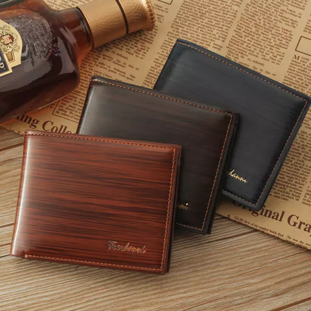 Men's Bifold Leather Credit ID Card Holder Wallet Billfold Purse Clutch Billfold 11