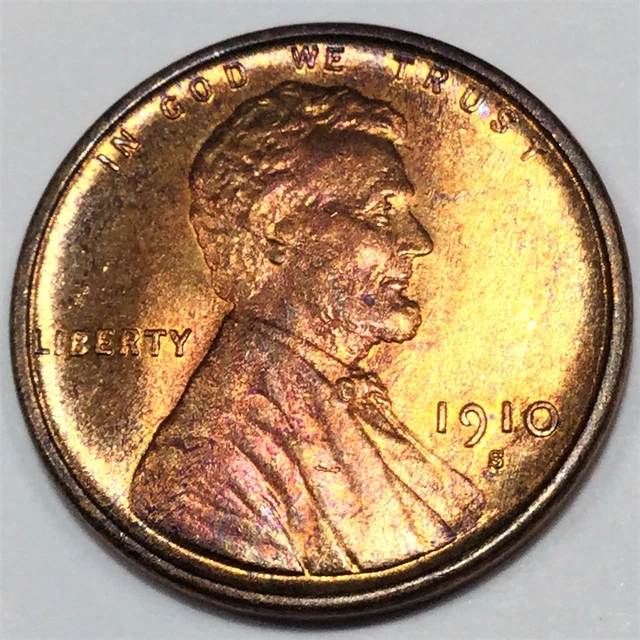 1910-S Lincoln Wheat Cent Penny Gem Uncirculated Rare Date