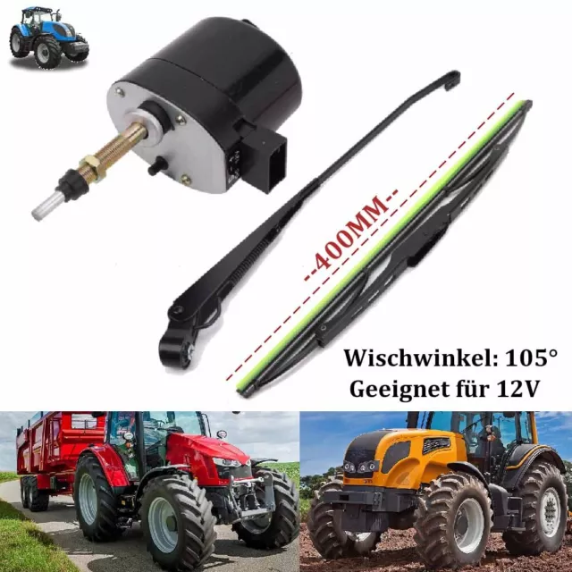 Scheibenwischermotor 105°Arm Blatt Wischermotor universal Traktor Boot 12V NEU