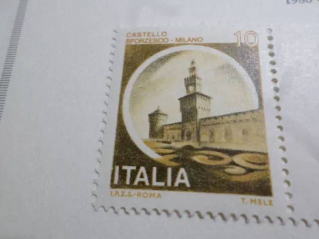 ITALIE ITALIA 1980, timbre 1434, CHATEAU SFORZESCO MILANO neuf**, VF MNH STAMP