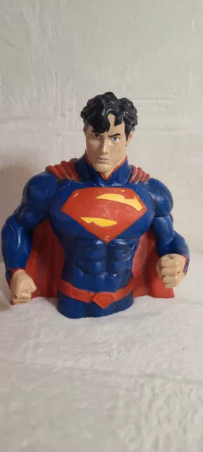 DC Comics The New 52 Superman Bust Bank Action Figure and Coin Bank, Monogram