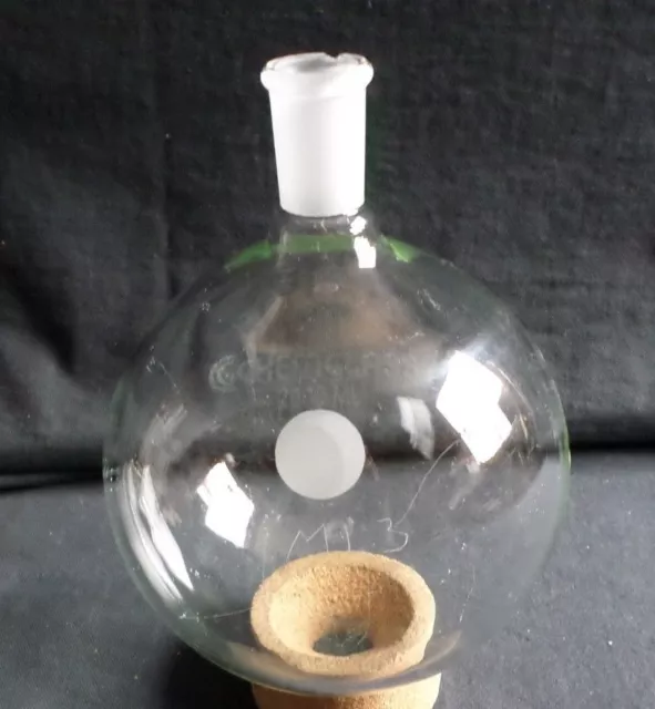 Chemglass 2000mL Glass Heavy Wall Round Bottom Flask 24/40 Joint Chip CG-1506-25