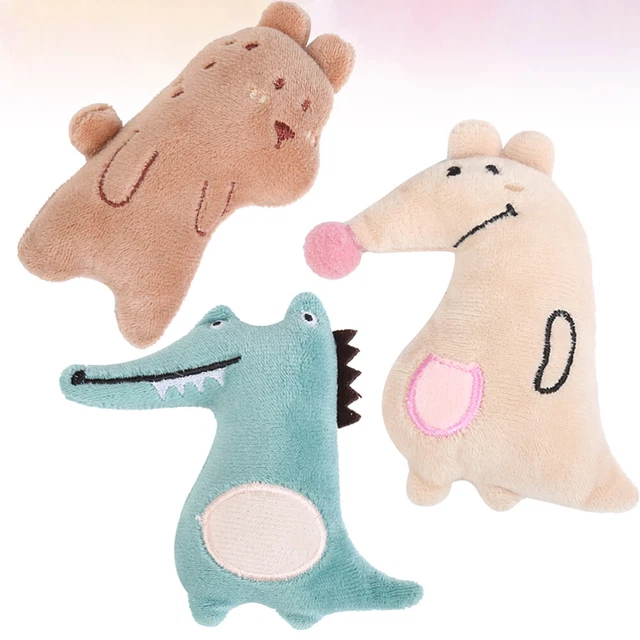 3 Pcs Cat Chew Toy Teeth Grinding Toy Plush Cat Toys Modeling