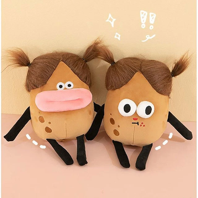 Cute Potato Baby Doll Keychain Plush Toy Red Book Inspired Funny Sausage Mouth