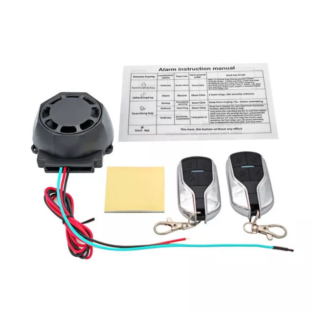 New Motorcycle Scooter ATV Security Alarm System Anti-theft Remote Control Start