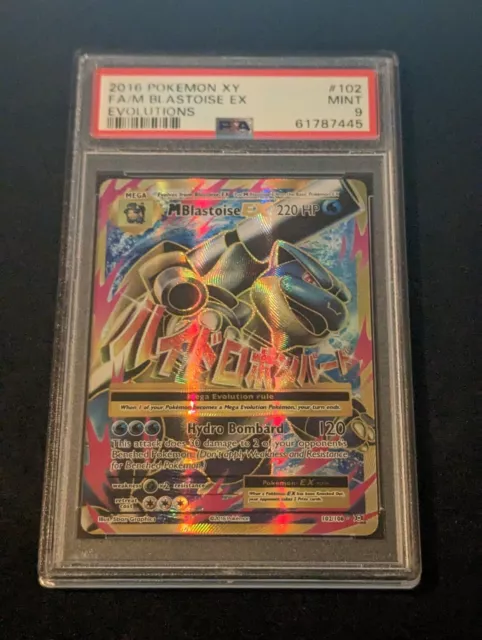 PSA 9 M Blastoise EX 102/108 XY Evolutions 