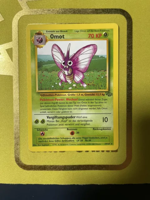 Omot  - 29/64 Dschungel - Rare 1st Edition DE NM Pokemon, non Holo