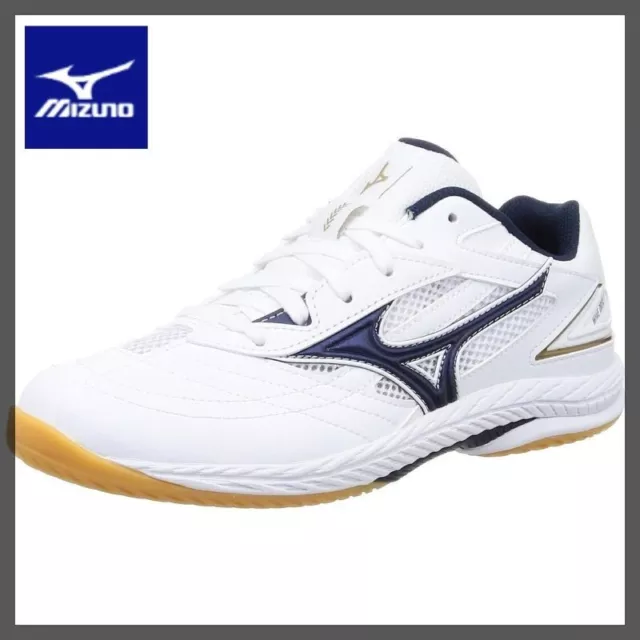 MIZUNO TABLE TENNIS Shoes WAVE DRIVE 9 White/Navy/Gold 81GA2205 14