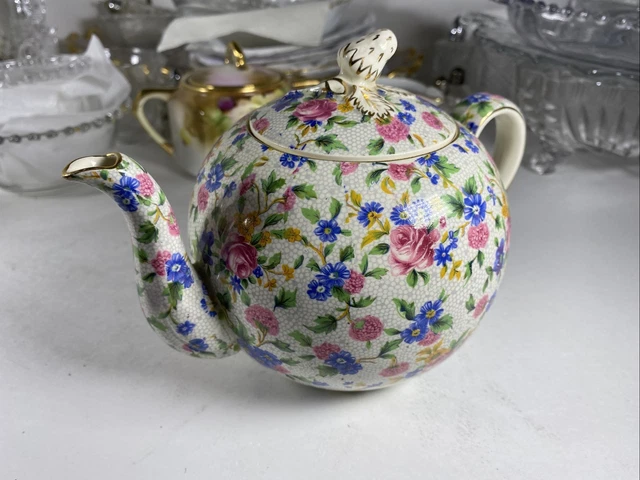Royal Winton England Grimwades Old Cottage Chintz Tea Pot Strawberry Fenial Cn 11