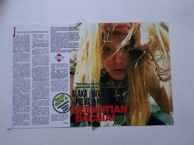 Skid Row Sebastian Bach clippings Finland 1990s