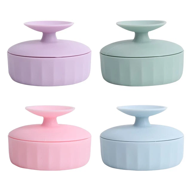 Boîte de tampon de nettoyage de pinceau de maquillage en silicone polyvalent