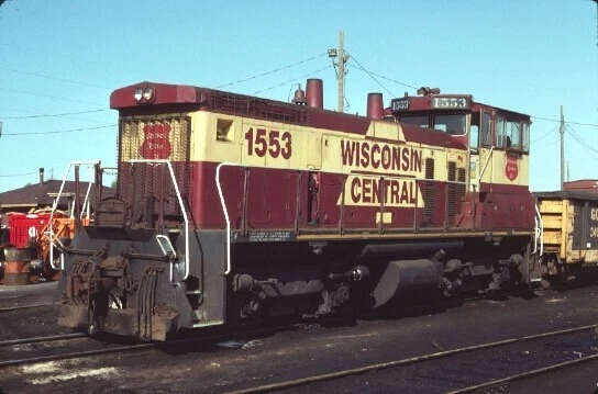 Wc 1553 Sw-1500 Gladstone Mi (Wisconsin Central) Original Slide 10-11-92 T17-5