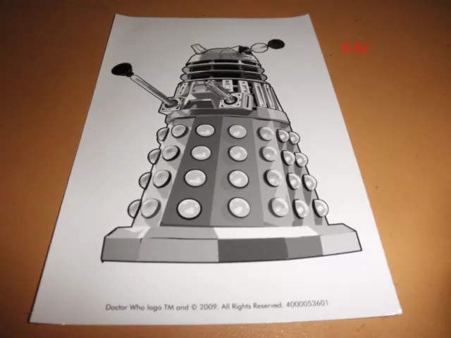 Doctor Who villain Dalek decal white sticker sheet 5x7 in dr who
