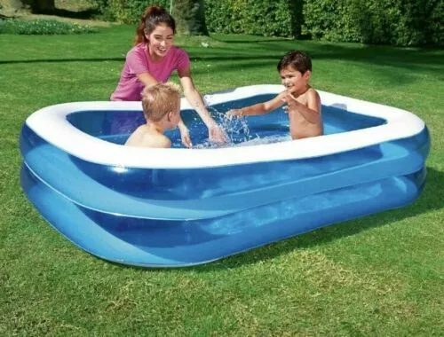 Bestway Inflatable Rectangular Family Kids Garden Swimming Pool New 6Ft X 5Ft