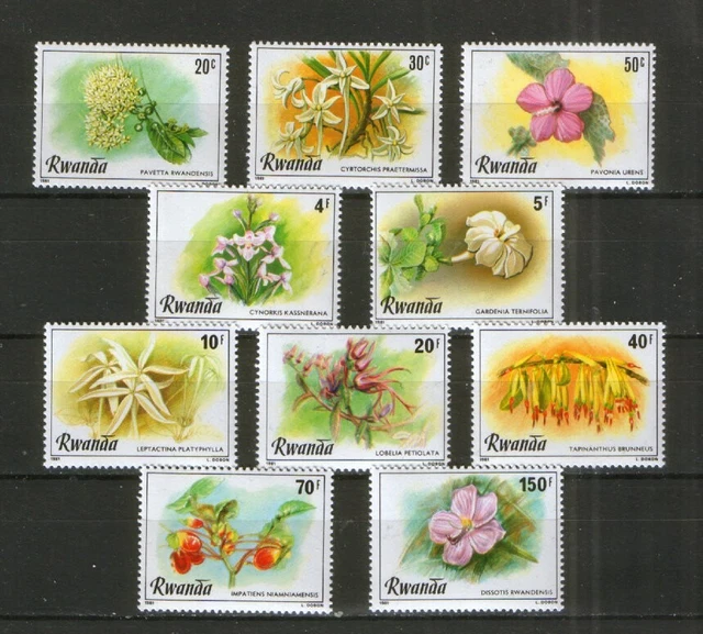 Ruanda 1093-02 ** Flora Blumen (1981)