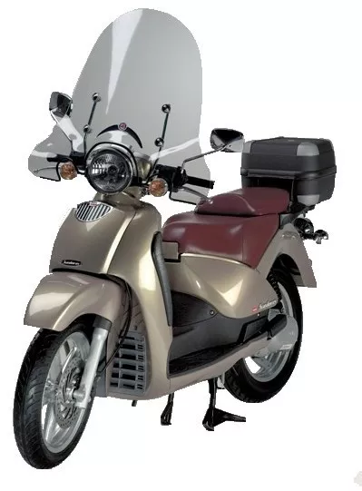 1706/A Parabrezza Completo Di Attacchi Fabbri Per Aprilia Scarabeo 125-150 200