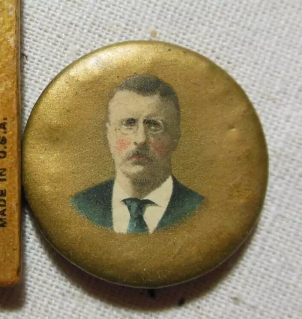Theodore " Orsacchiotto " Roosevelt 1904 Campaign Bottone F.F.Pulver Co