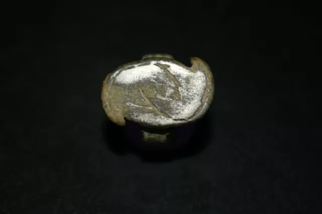 Detector Find Ancient Central Asian Sasanian Silver Bronze Ring 3