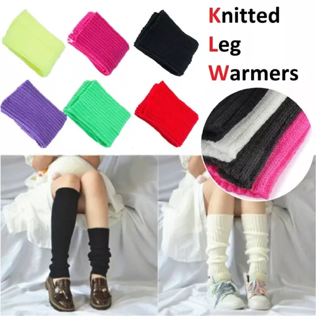 Leg Warmers Legging Socks Womens Ladies Dance Disco Party Costume Knitted Socks